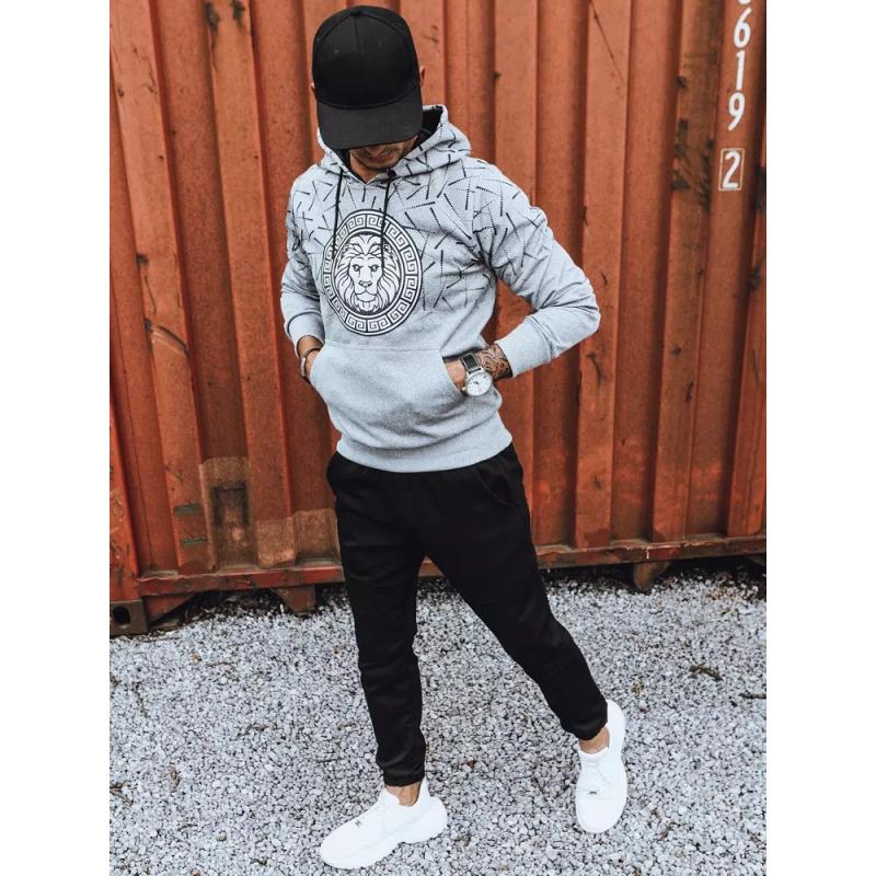 Pánska mikina s potlačou ROD sivá