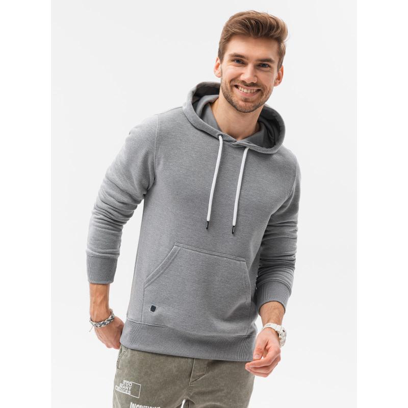 Férfi kapucnis pulóver DREW szürke melange