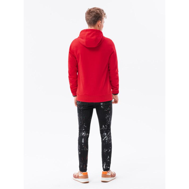 Pánská mikina s kapucí DREW červená