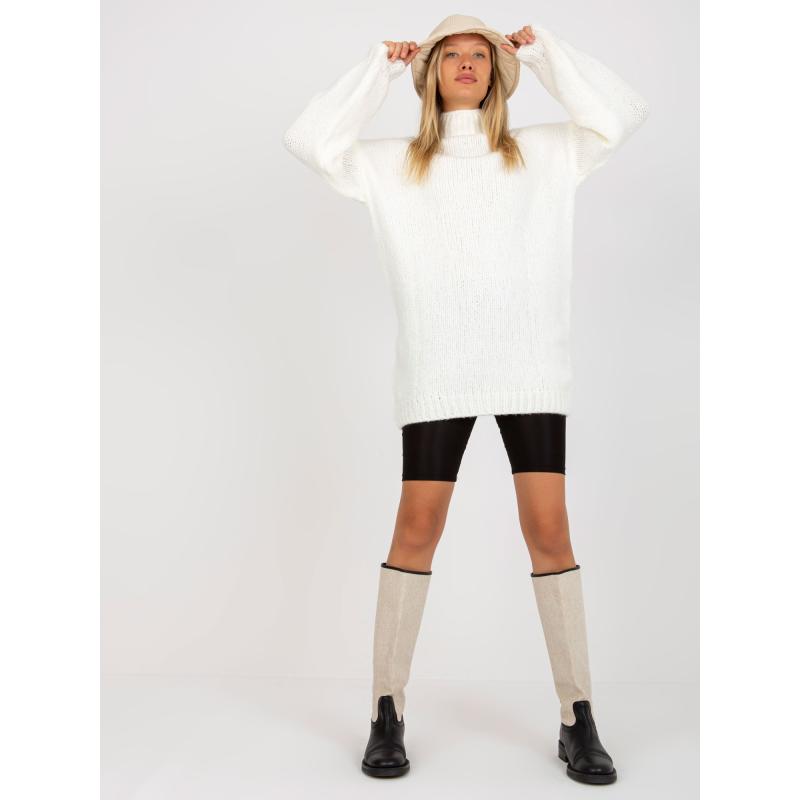 Dámský svetr mini oversize Violetta RUE PARIS ecru