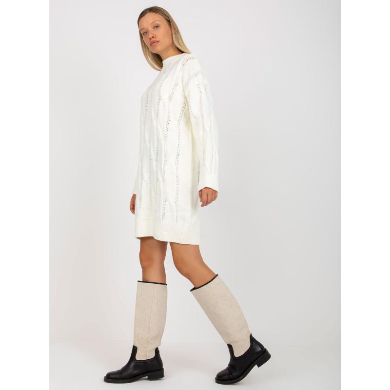 Dámský svetr se stojáčkem RUE PARIS ecru 