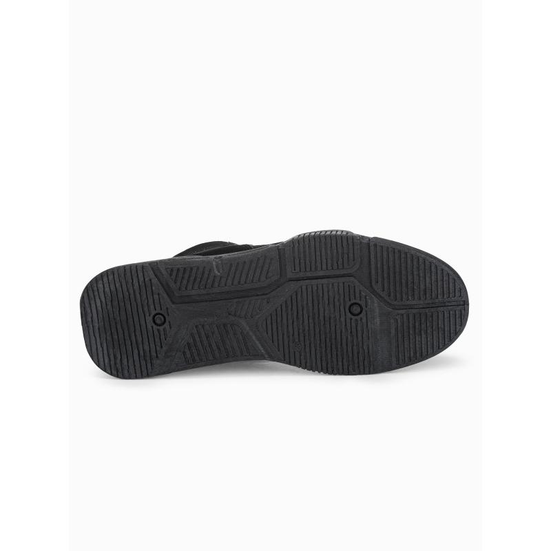 Férfi bokacsizma formázott talppal – fekete V1 OM-FOBO-0122