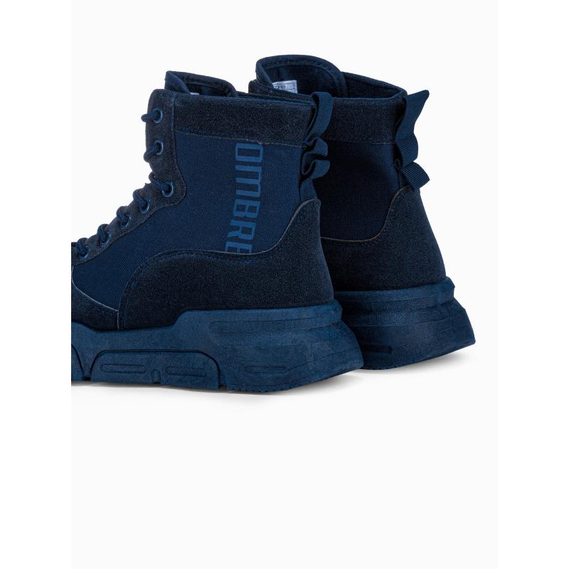 Férfi bokacsizma formázott talppal – sötétkék V4 OM-FOBO-0122