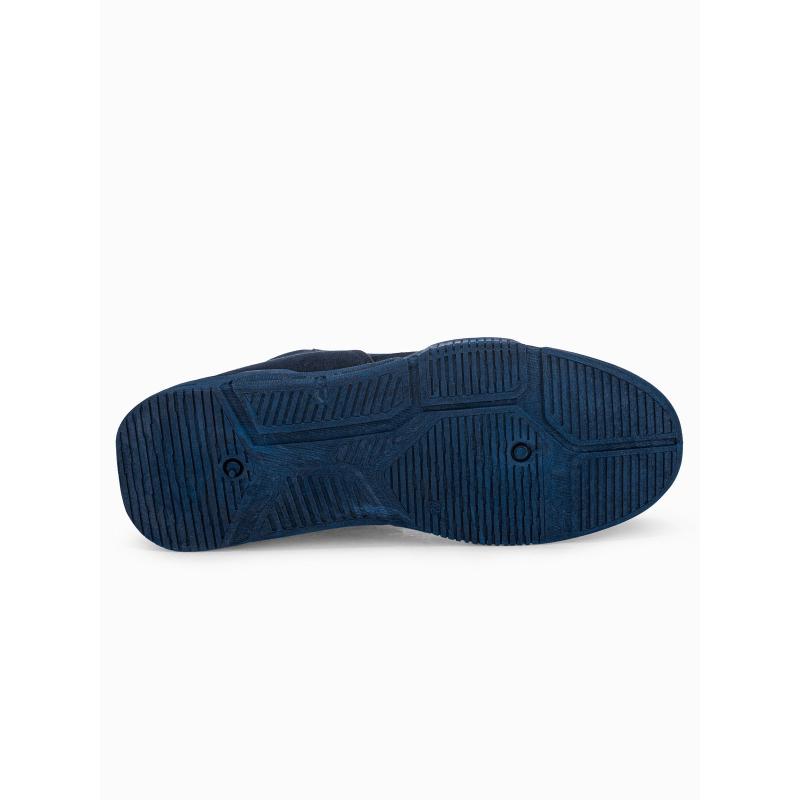 Férfi bokacsizma formázott talppal – sötétkék V4 OM-FOBO-0122