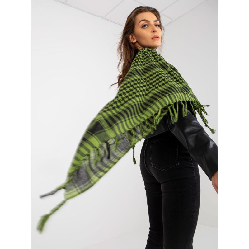 Dámský šátek kostkovaný ARAFAT zeleno-černý