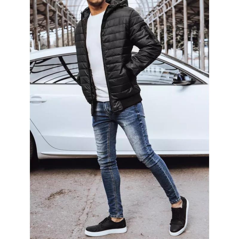 Férfi átmeneti kabát steppelt PORTER fekete