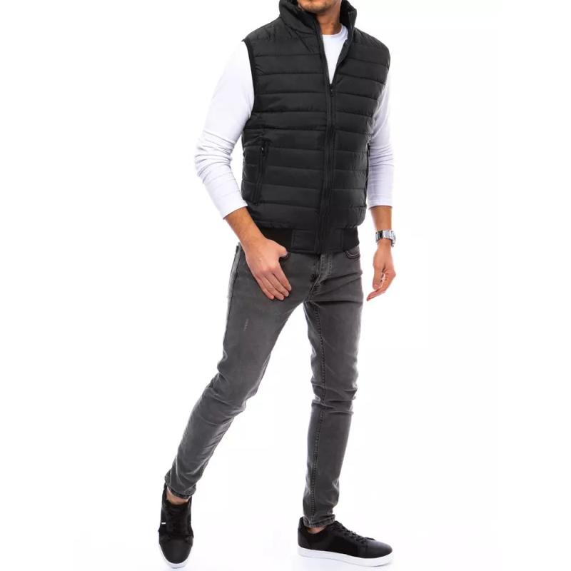 Férfi steppelt mellény HUNTER fekete