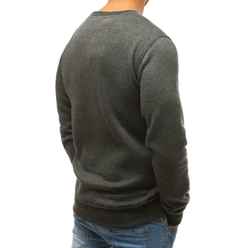 Pánská mikina bez kapuce antracitová