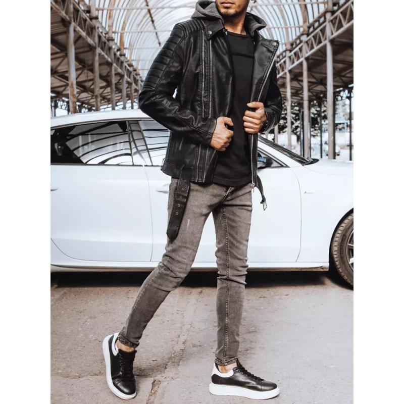 Pánská bunda kožená RORY černá