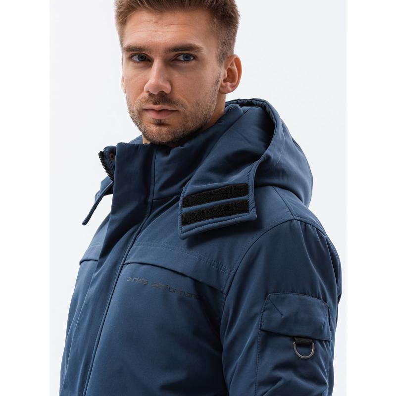 Pánská bunda zimní prošívaná JULIUS tmavě modrá