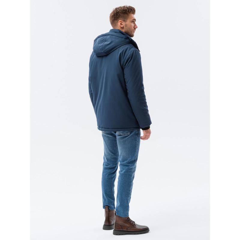 Pánská bunda zimní prošívaná JULIUS tmavě modrá