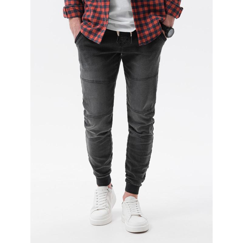 Pánske džínsové nohavice joggers CLARA čierne