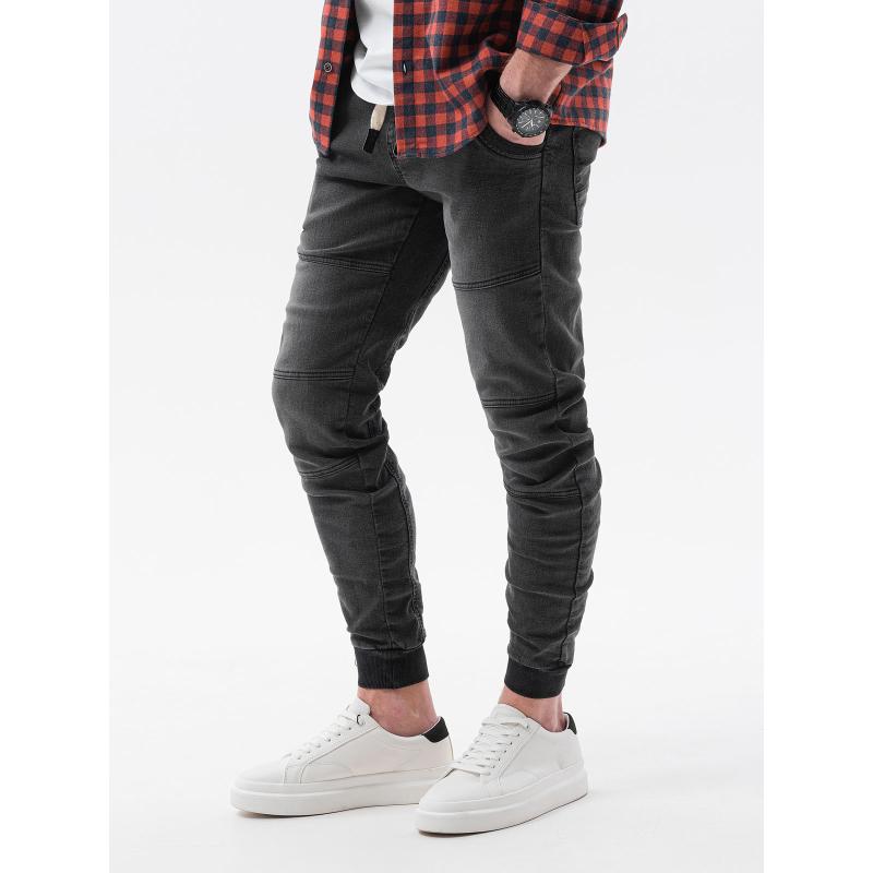 Pánske džínsové nohavice joggers CLARA čierne