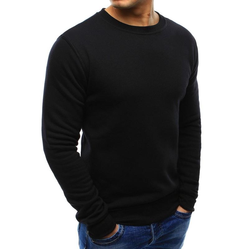 Férfi kapucnis pulóver kapucni nélkül fekete