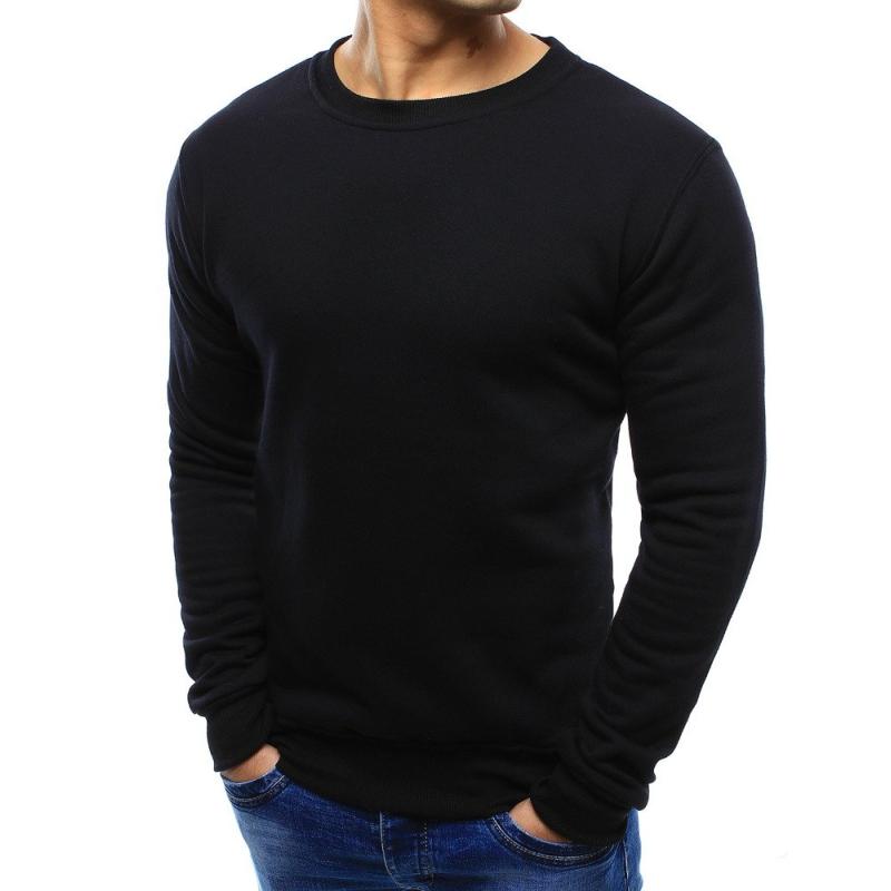 Férfi kapucnis pulóver kapucni nélkül fekete