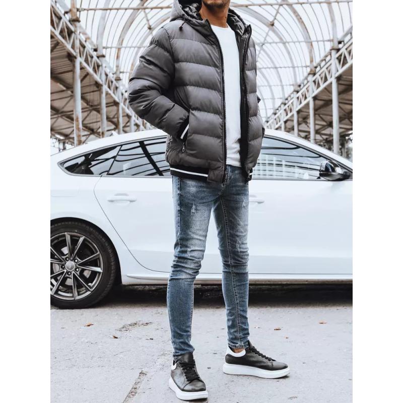 Pánská bunda oboustranná zimní NOVA šedá