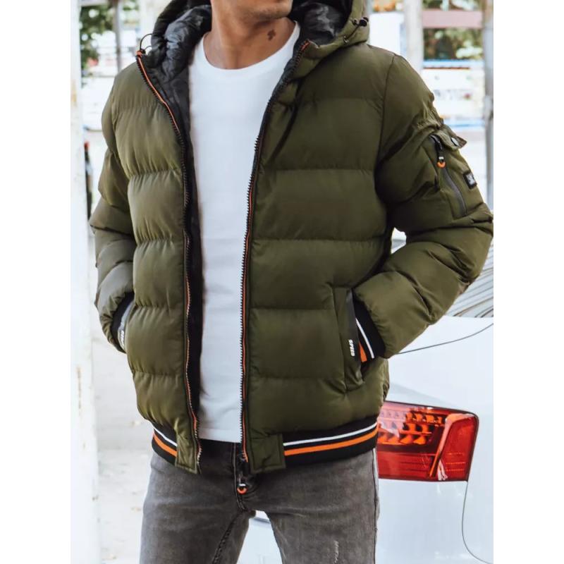 Férfi megfordítható téli kabát JAEL zöld