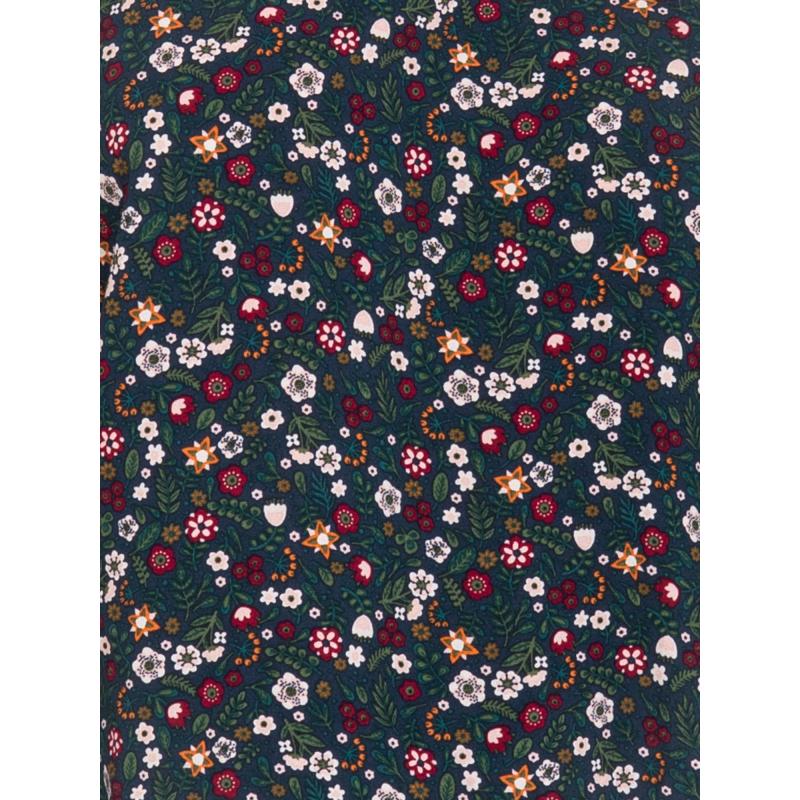 Női blúz viszkóz virágos MARGIE sötétkék