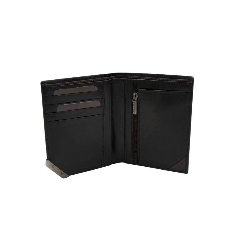 Pánská peněženka RYLAN s černým a tmavě hnědým akcentem