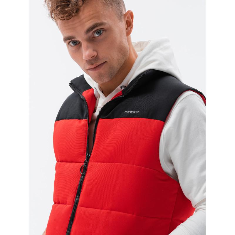 Pánská vesta prošívaná  ALPIN červená