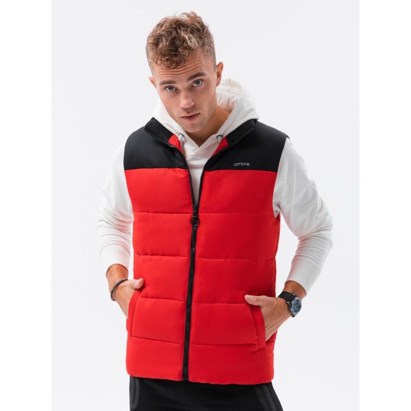 Pánská vesta prošívaná  ALPIN červená