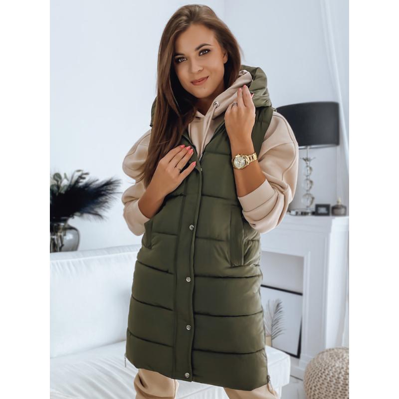 Dámská vesta prošívaná  NOELIA zelená