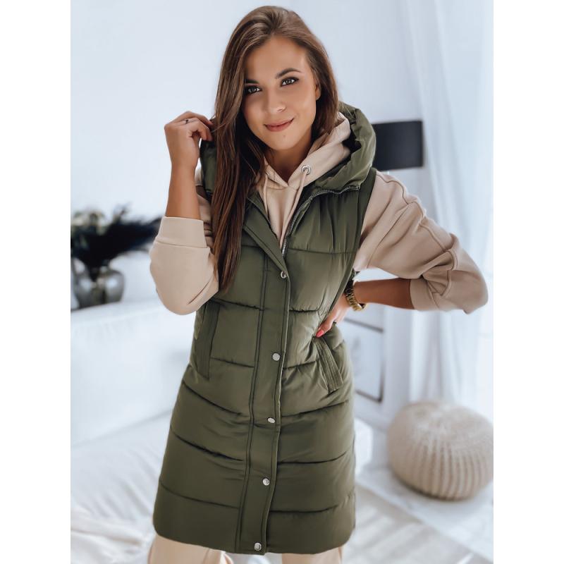 Dámská vesta prošívaná  NOELIA zelená