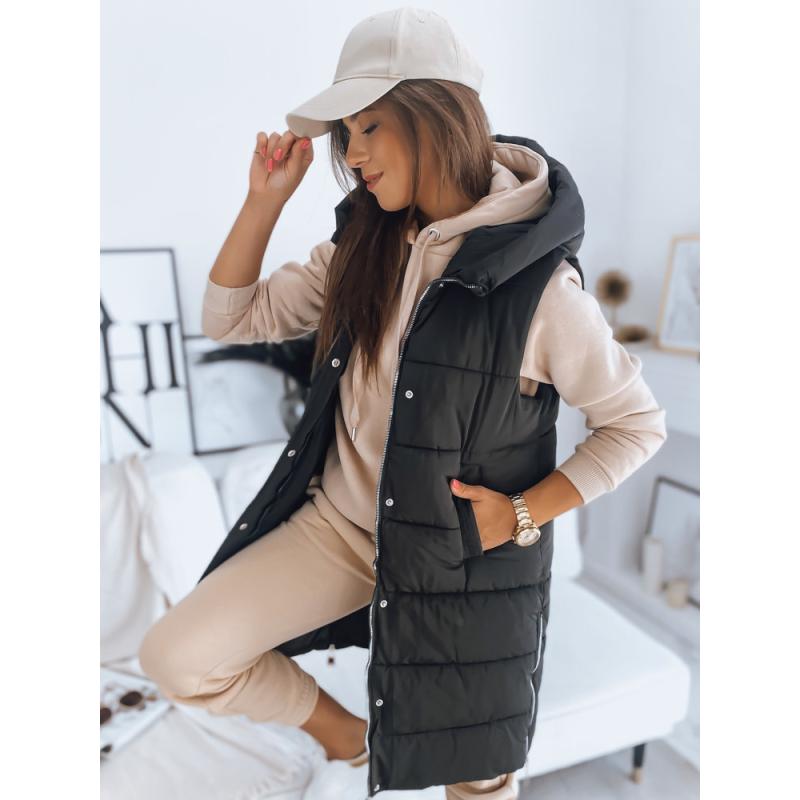 Női steppelt mellény NOELIA fekete