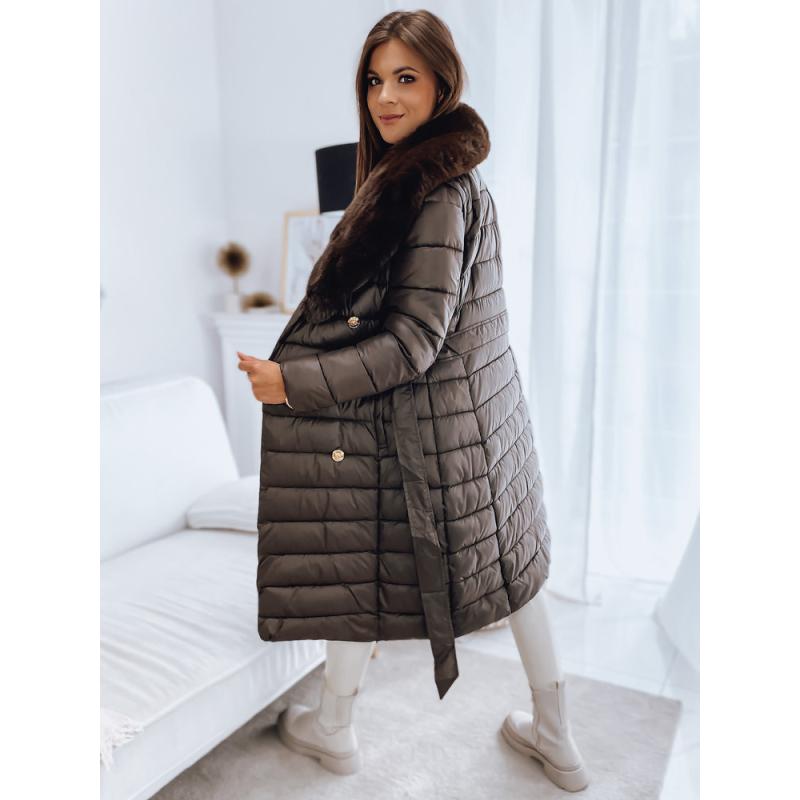 Dámský kabát 3v1 MADAME kávový