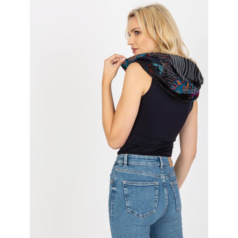 Dámská šála s potisky ANDREA černá