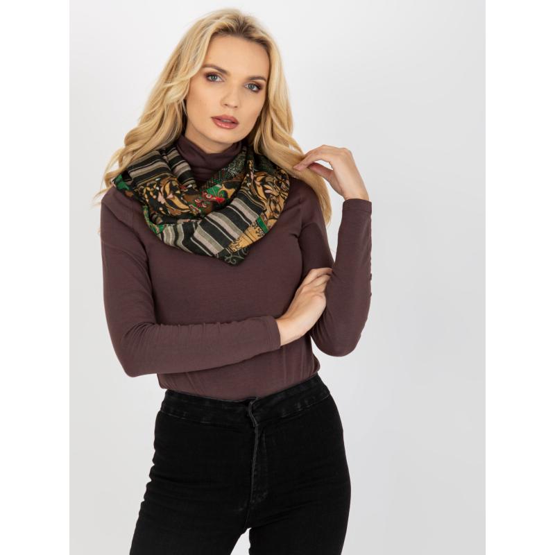 Dámská šála se vzorem LUNETA khaki