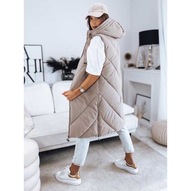 Dámská vesta prošívaná ZIPIS béžová