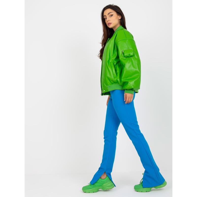 Női bomberdzseki öko bőr DAHLIA világoszöld színben