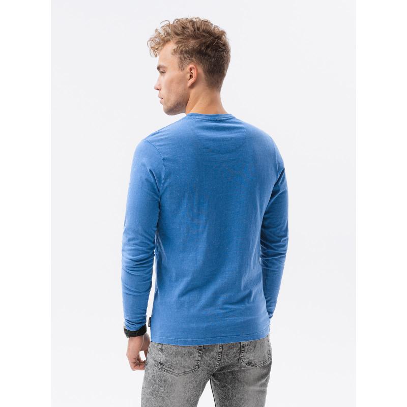 Pánská hladká mikina s dlouhým rukávem DONALL tmavě modrá