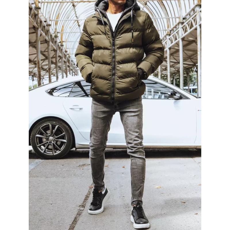 Pánska bunda zimná prešívaná FILL zelená