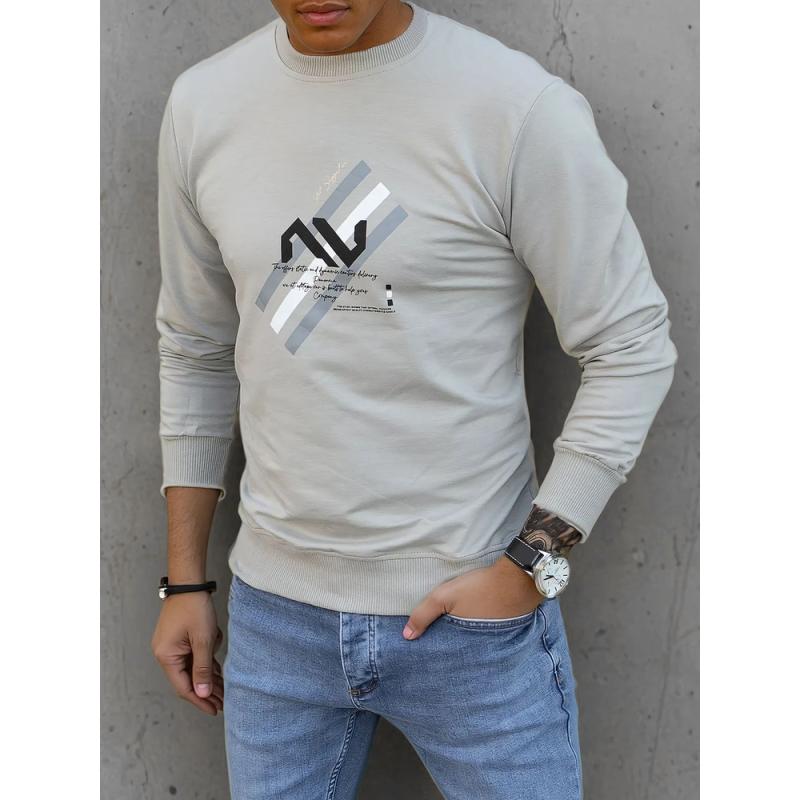 Pánská mikina s potiskem AVEA béžová