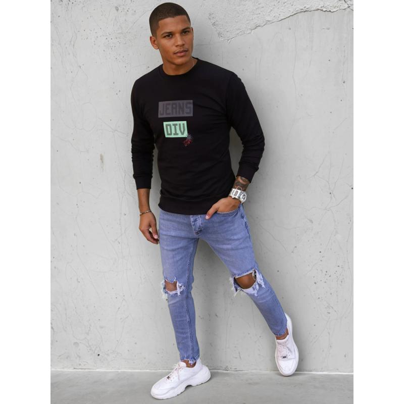 Pánská mikina s potiskem DIV černá