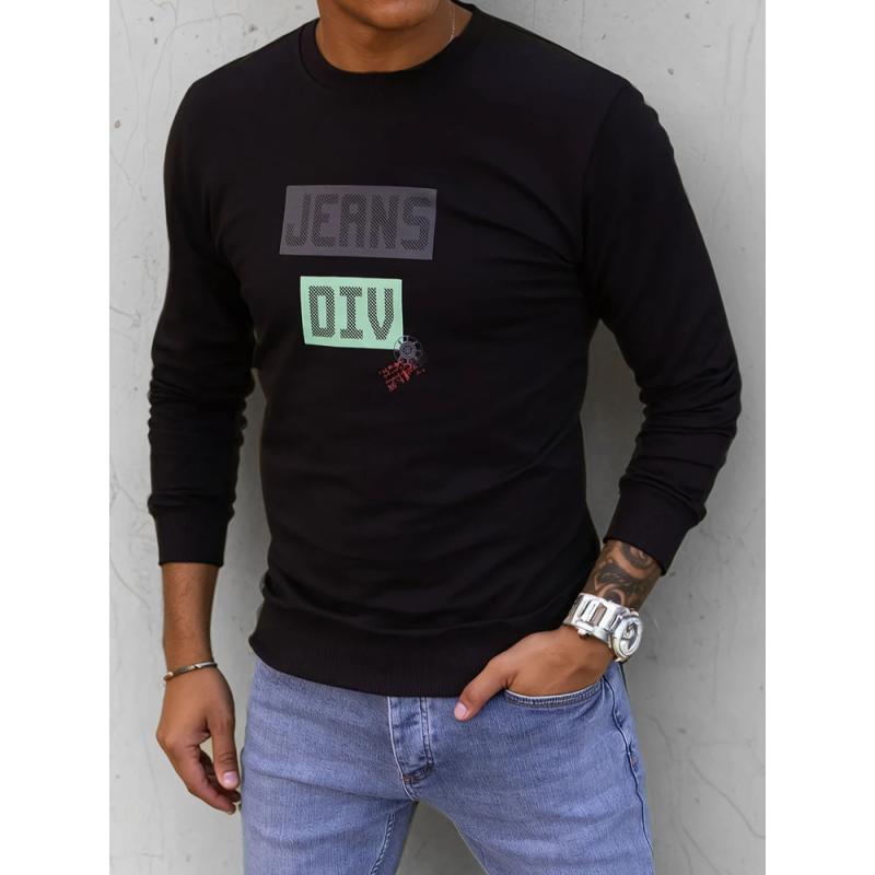 Pánská mikina s potiskem DIV černá