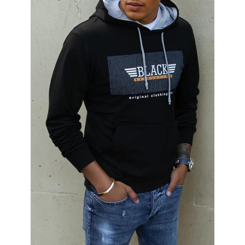 Pánská mikina s potiskem BLACK černá