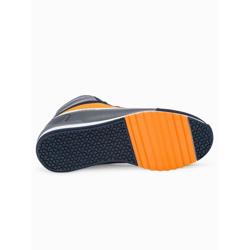 Férfi szabadidőcipő – sötétkék/sárga T358