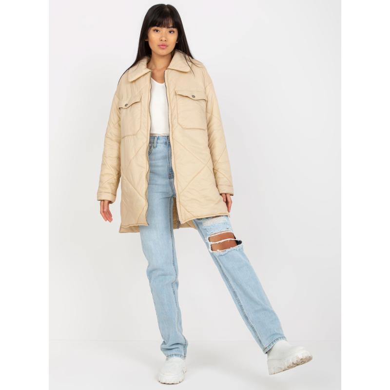 Dámska bunda s prešívaním HEIDI svetlo béžová