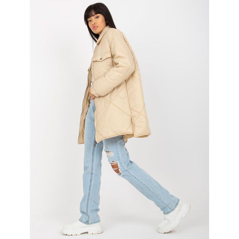Dámska bunda s prešívaním HEIDI svetlo béžová
