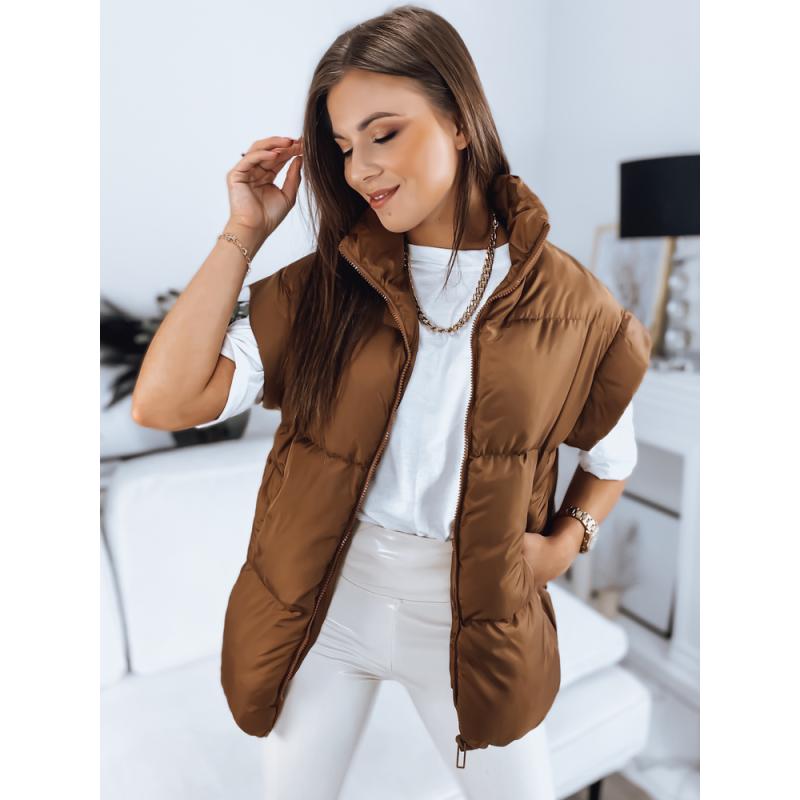 Női steppelt mellény NIMIA barna