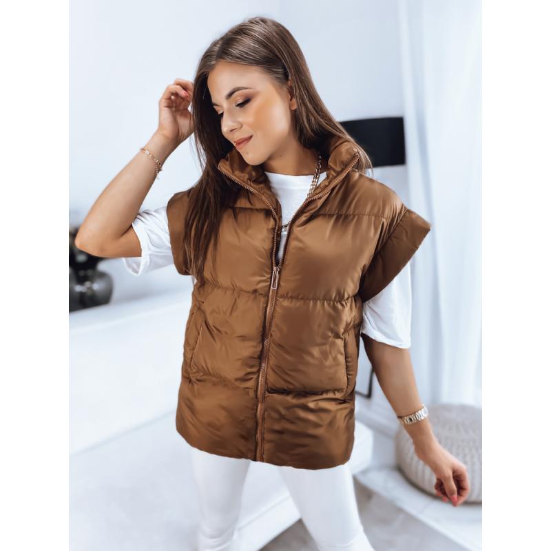 Női steppelt mellény NIMIA barna