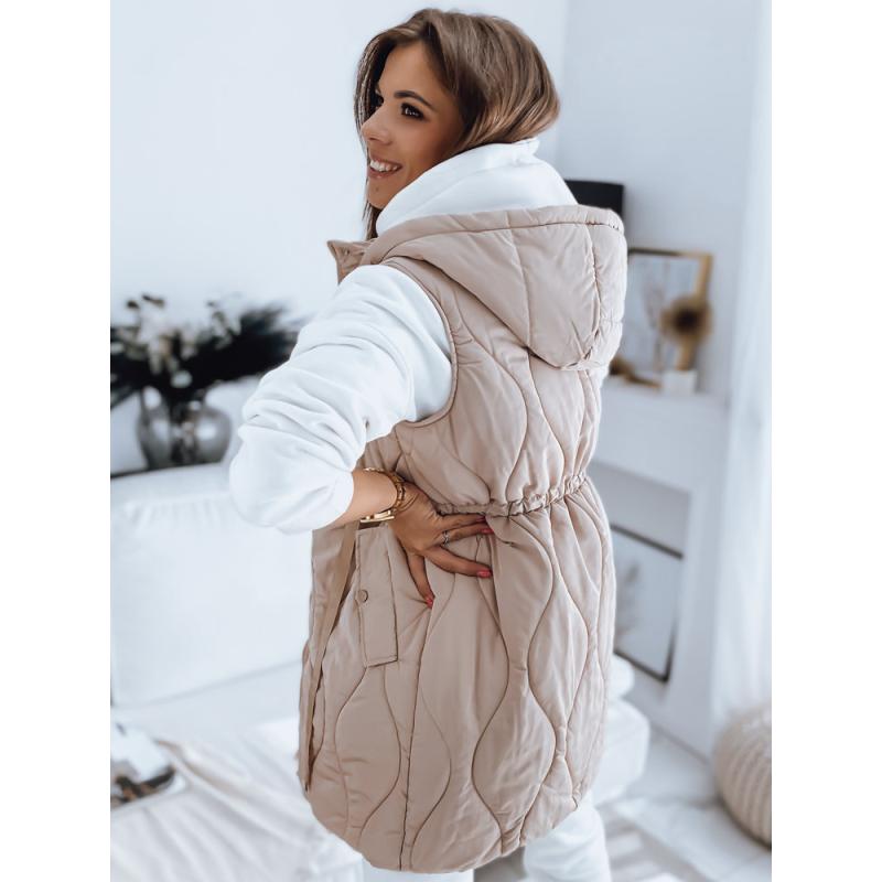 Dámska prešívaná vesta WELIA béžová