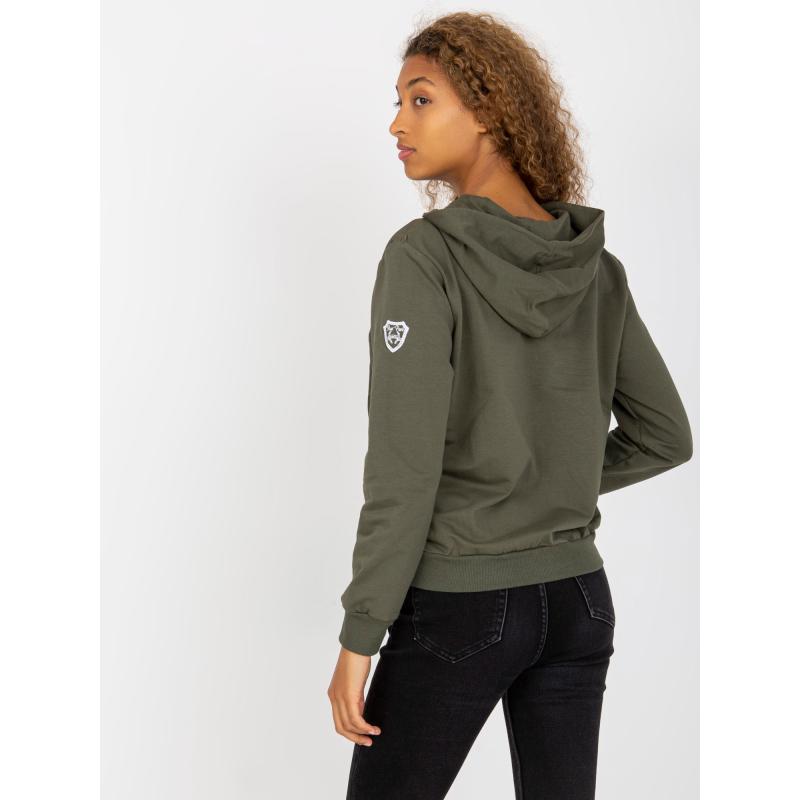 Dámská bunda/mikina bomber s kapucí RUE PARIS khaki 