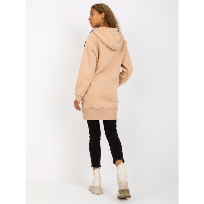 Dámská mikina s kapucí RUE PARIS béžová 