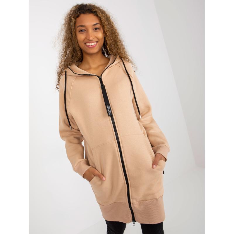 Dámská mikina s kapucí RUE PARIS béžová 