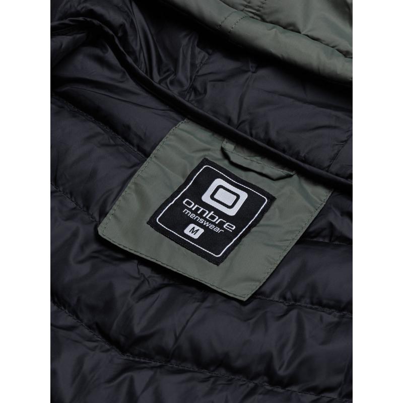 Pánska bunda zateplená CLAY khaki farba