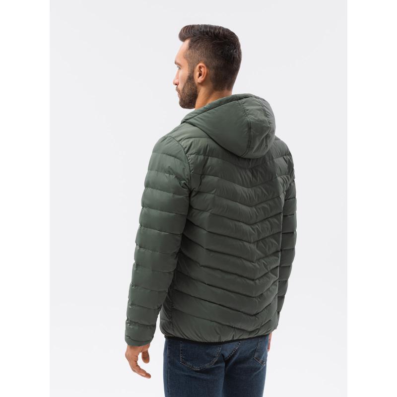 Pánska bunda zateplená CLAY khaki farba